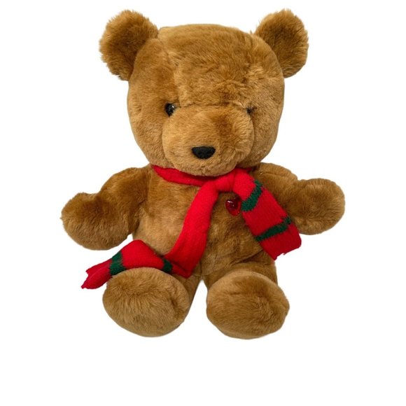 Rothkoph Toys Vintage Rothkoph Plush 99 My Christmas Bear Brown